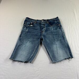 Purple Brand Jean‎ Shorts Mens Size 30 Blue Denim Jorts Cut Off Slim Fit